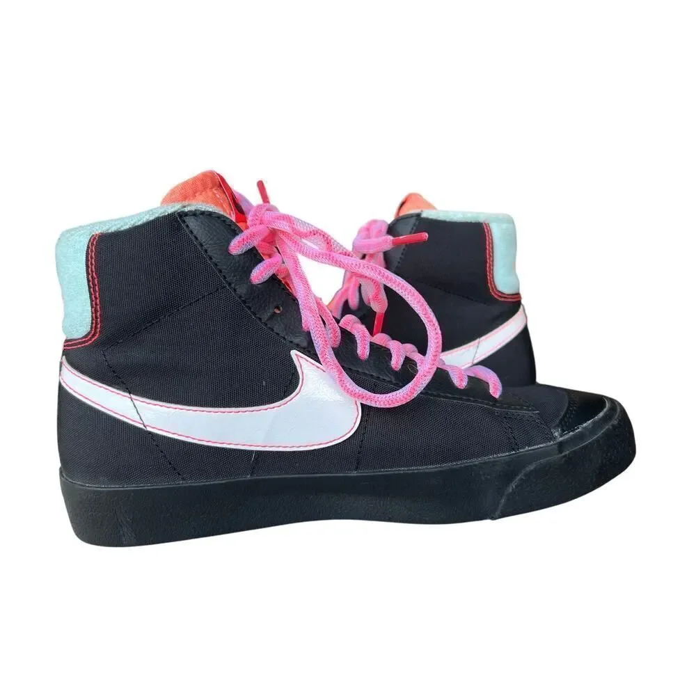 NIKE BLAZER MID '77 GS 'BLACK ATOMIC PINK' DD7710-001 Size 6 Youth Unisex